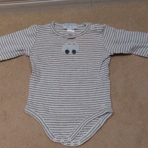 Janie and Jack Gray Striped Bodysuit